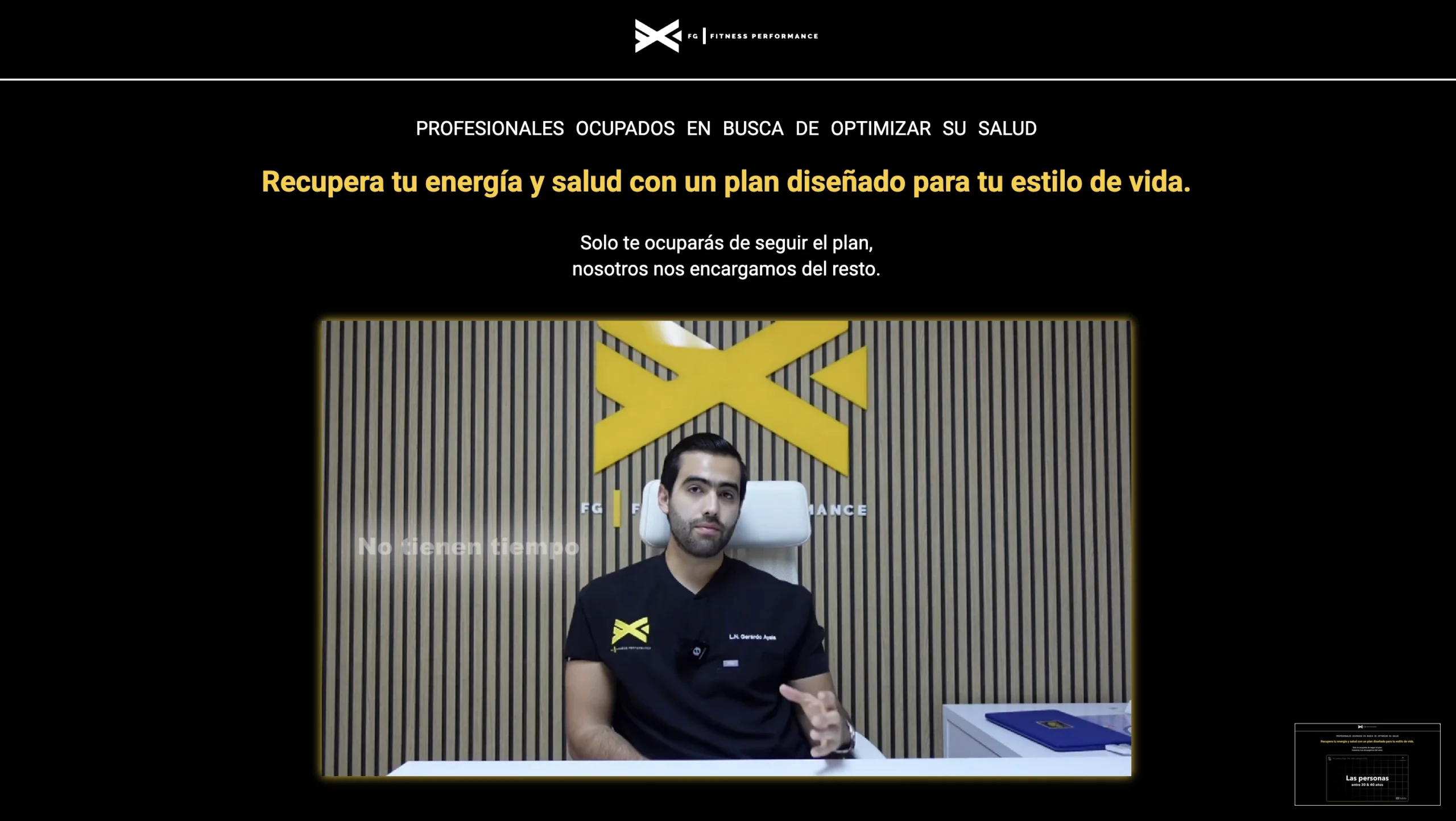 FG Fitness Performance Website Screenshot